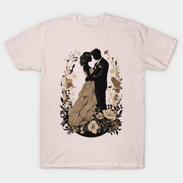 Vintage Valentine's:A Couple's Vintage Embrace - Valentine's Day T-Shirt by RhaNassim ★★★★★